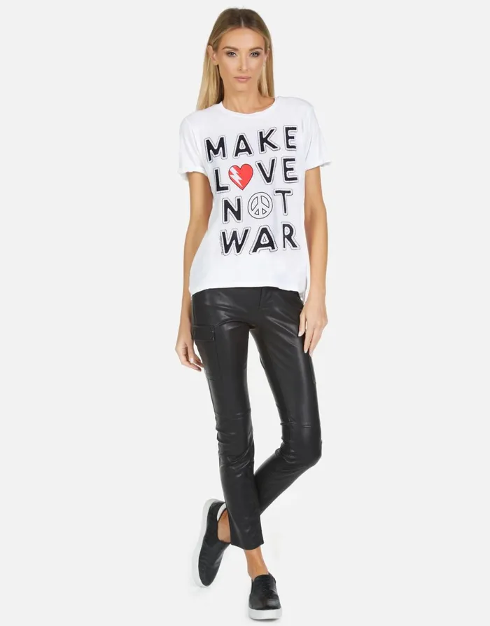 Edda X Make Love Not War White Women039s Lauren Moshi Short Sleeve