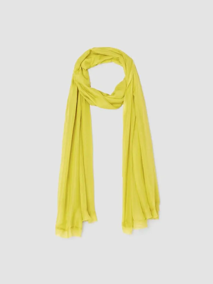 Eileen Fisher Accessories Washed Silk Parachute Scarf Citron 8211 Shop