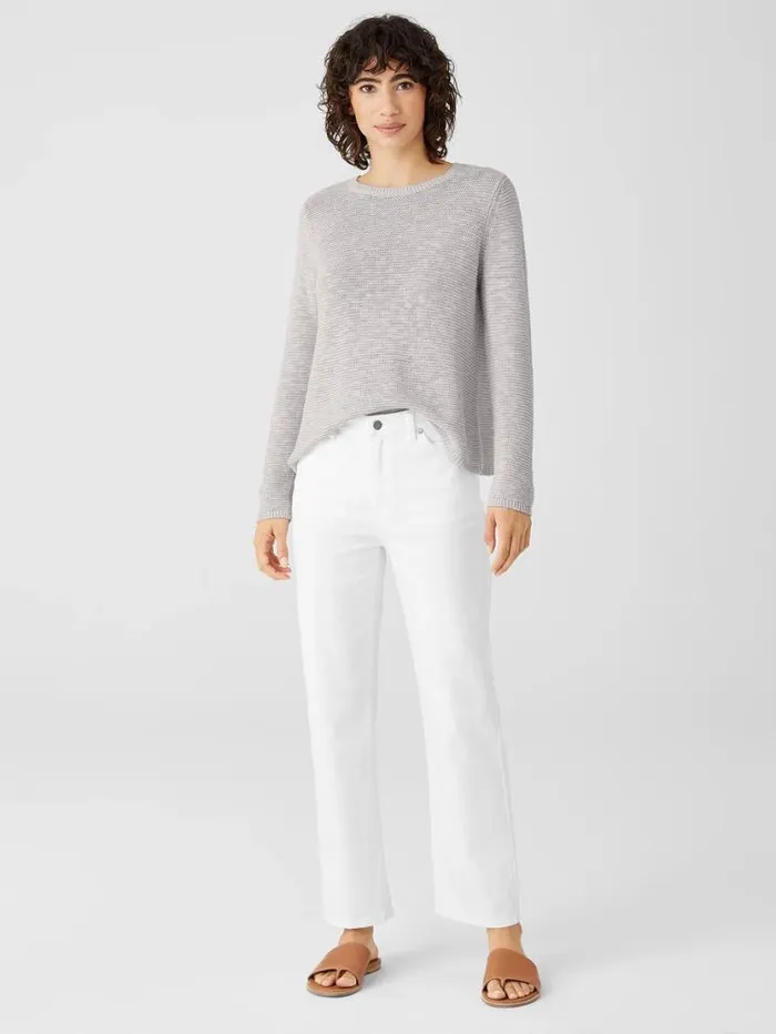Eileen Fisher Denim Organic Cotton Denim Straight Ankle Jean White 8211 Shop
