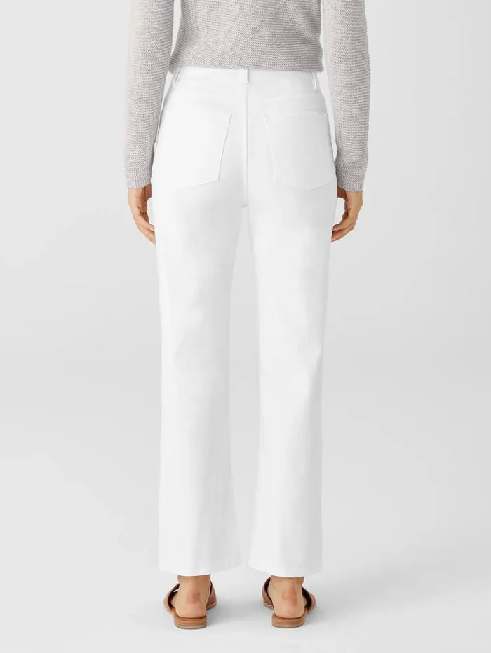 Eileen Fisher Denim Organic Cotton Denim Straight Ankle Jean White 8211 Shop