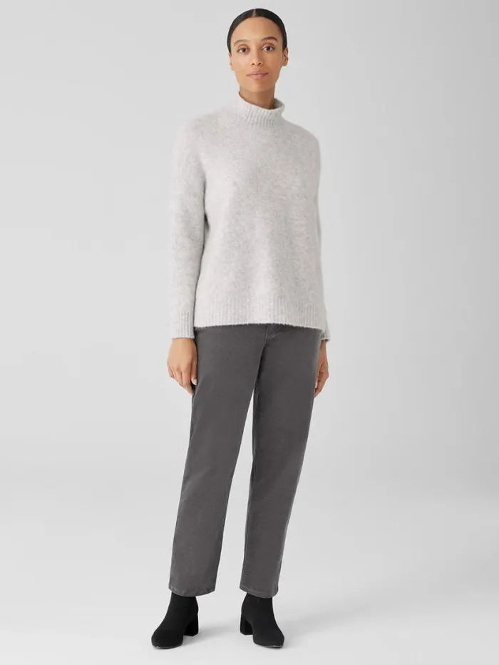 Eileen Fisher Extended Sizing 1X3X Cashmere Silk Bliss Turtleneck BoxTop Pearl 8211 Shop