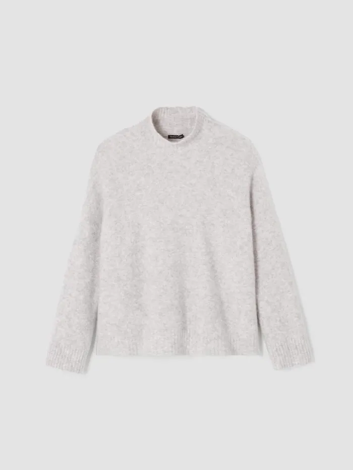 Eileen Fisher Extended Sizing 1X3X Cashmere Silk Bliss Turtleneck BoxTop Pearl 8211 Shop