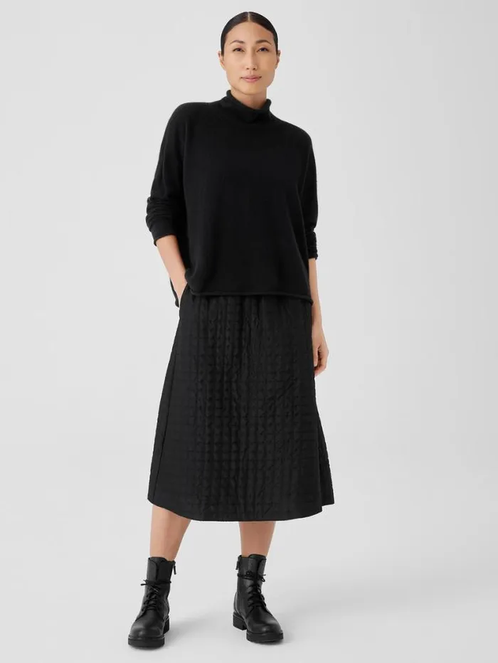 Eileen Fisher Extended Sizing 1X3X Italian Cashmere Turtleneck Top Black 8211 Shop