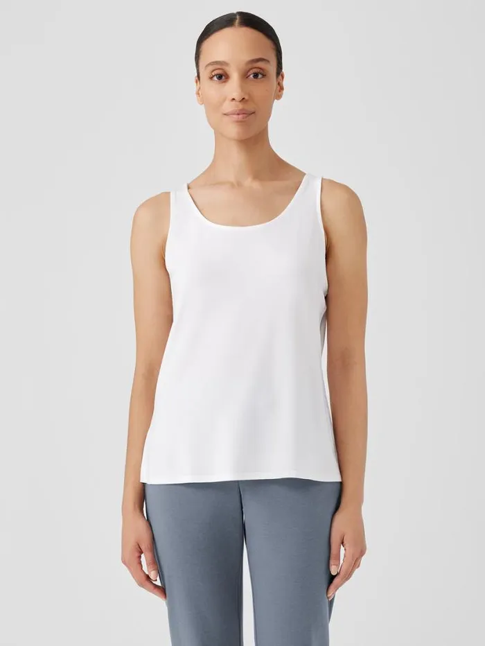 Eileen Fisher Extended Sizing 1X3X Stretch Jersey Knit Scoop Neck Tank White 8211 Shop