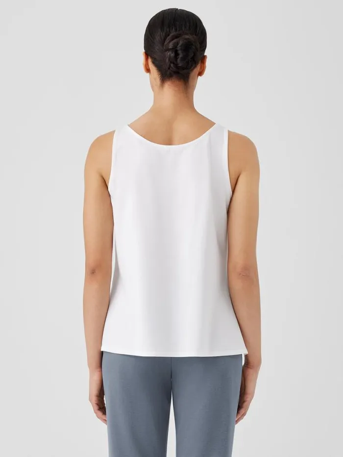 Eileen Fisher Extended Sizing 1X3X Stretch Jersey Knit Scoop Neck Tank White 8211 Shop