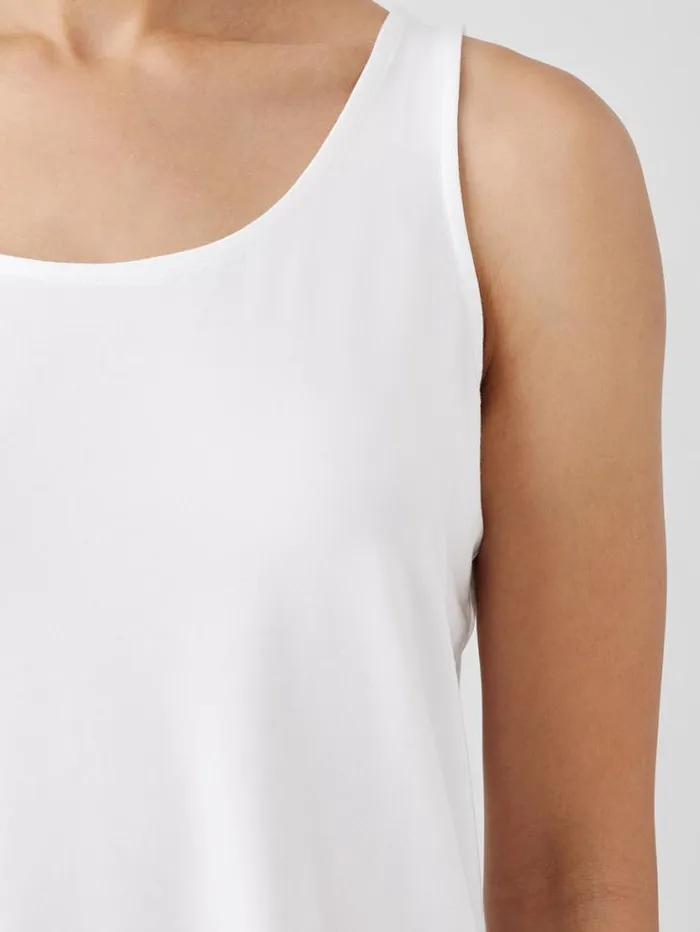 Eileen Fisher Extended Sizing 1X3X Stretch Jersey Knit Scoop Neck Tank White 8211 Shop