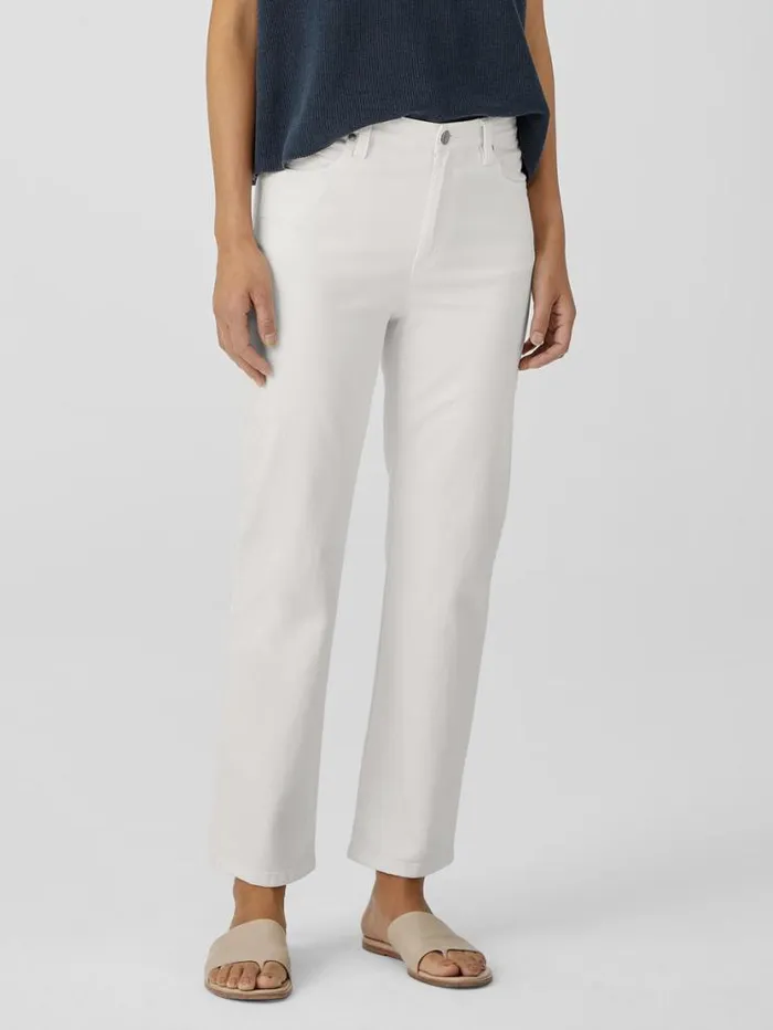 Eileen Fisher Extended Sizing 1X3X Undyed Organic Cotton Denim Straight Jean Undyed Natural 8211 Shop