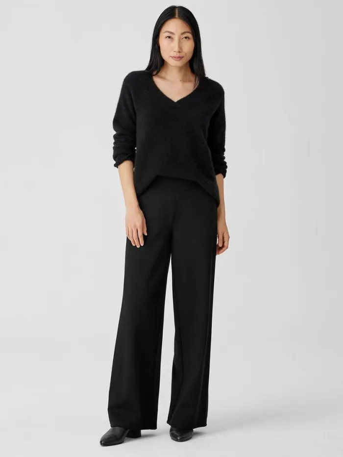 Eileen Fisher Pants Shorts and Jumpsuits Washable Flex Ponte WideLeg Pant Black 8211 Shop