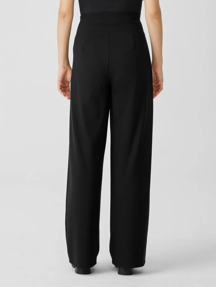Eileen Fisher Pants Shorts and Jumpsuits Washable Flex Ponte WideLeg Pant Black 8211 Shop