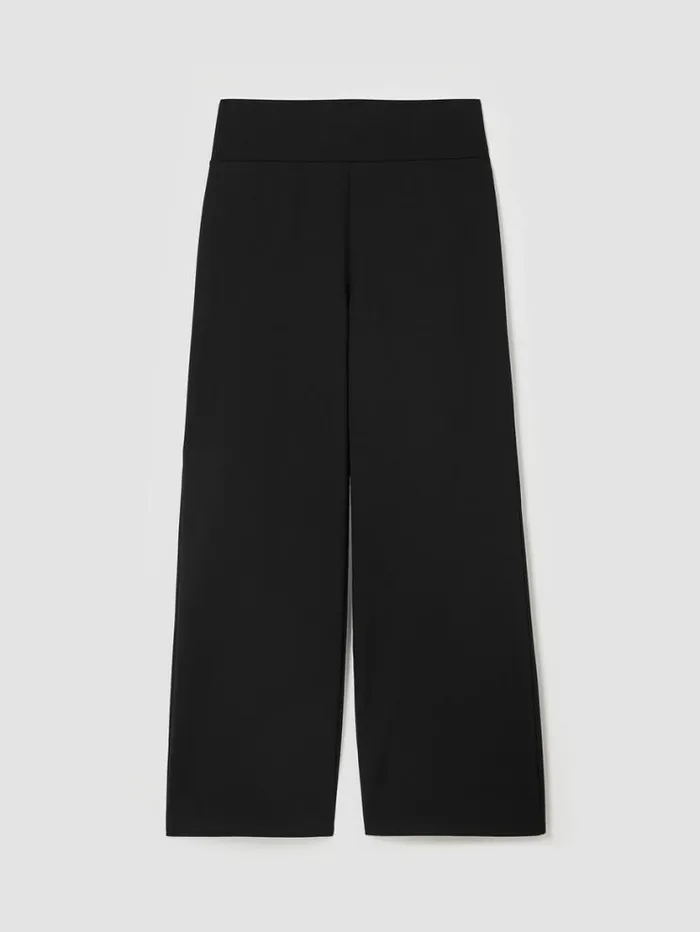 Eileen Fisher Pants Shorts and Jumpsuits Washable Flex Ponte WideLeg Pant Black 8211 Shop