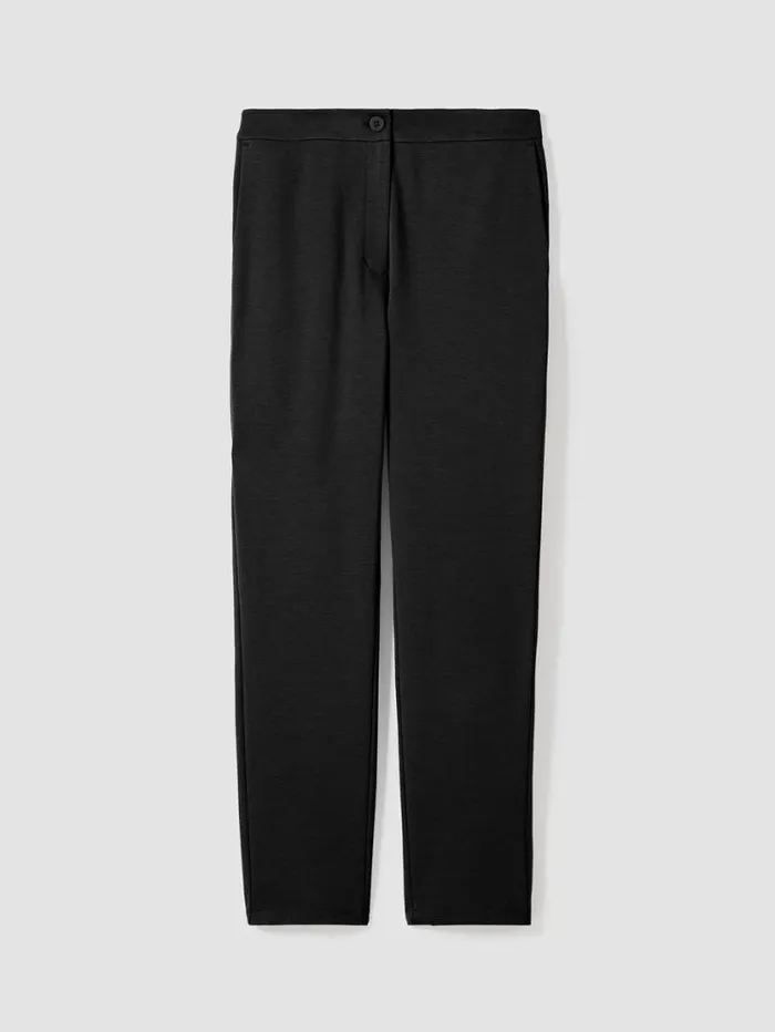 Eileen Fisher Petite Cotton Blend Ponte Slim Pant Black 8211 Shop