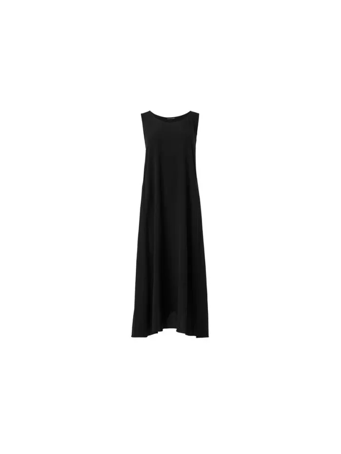 Eileen Fisher Petite Silk Georgette Crepe Scoop Neck Dress Black 8211 Shop