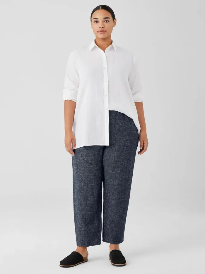 Eileen Fisher Petite Tweedy Hemp Cotton Lantern Pant Denim 8211 Shop