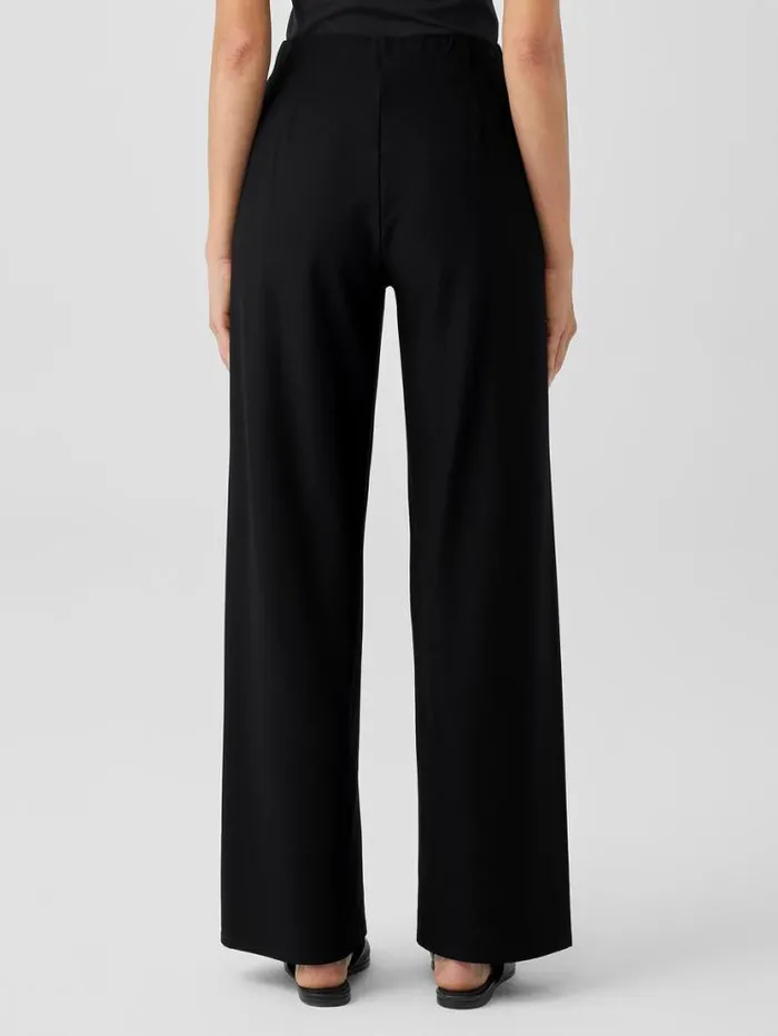 Eileen Fisher Petite Washable Stretch Crepe HighWaisted Wide Pant Black 8211 Shop