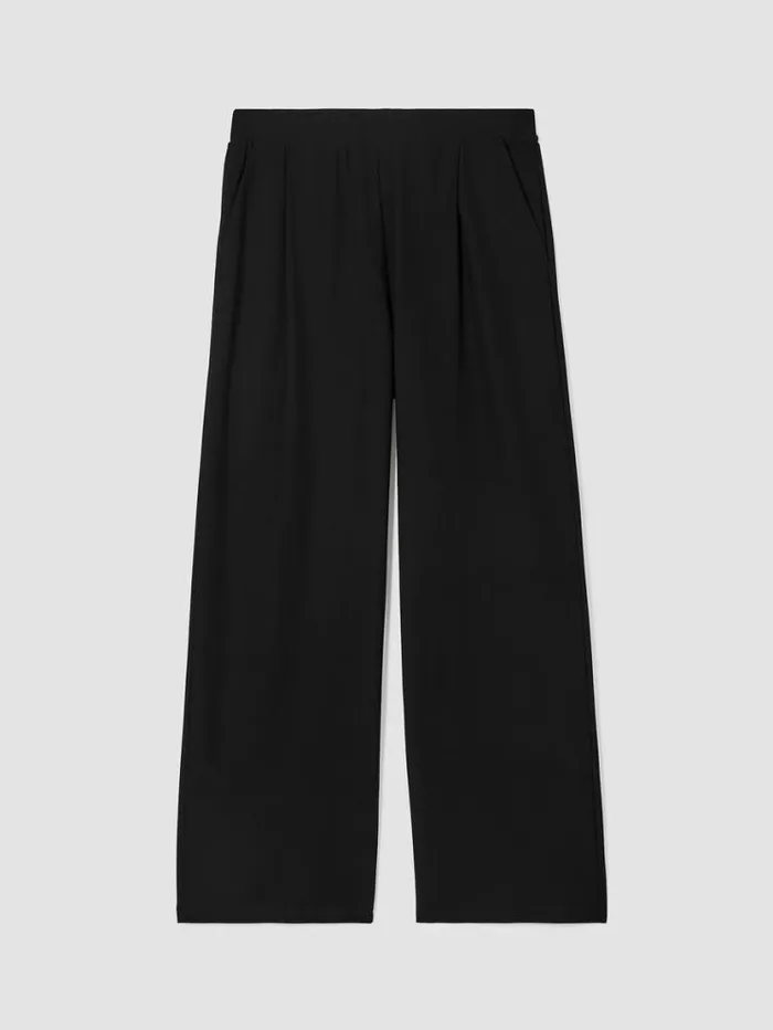 Eileen Fisher Petite Washable Stretch Crepe HighWaisted Wide Pant Black 8211 Shop