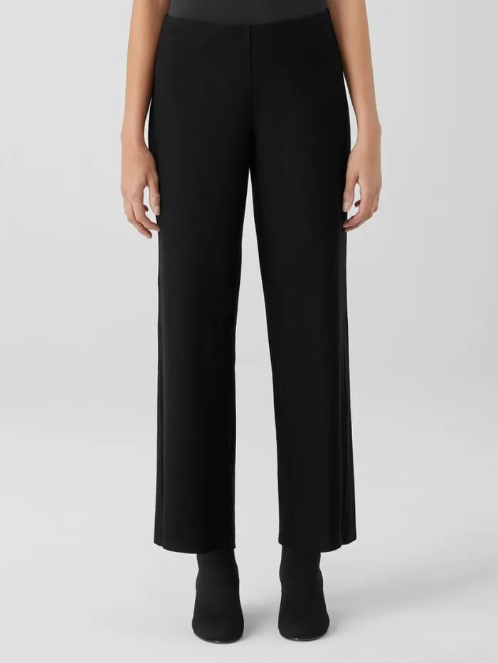 Eileen Fisher Petite Washable Stretch Crepe WideLeg Pant Black 8211 Shop