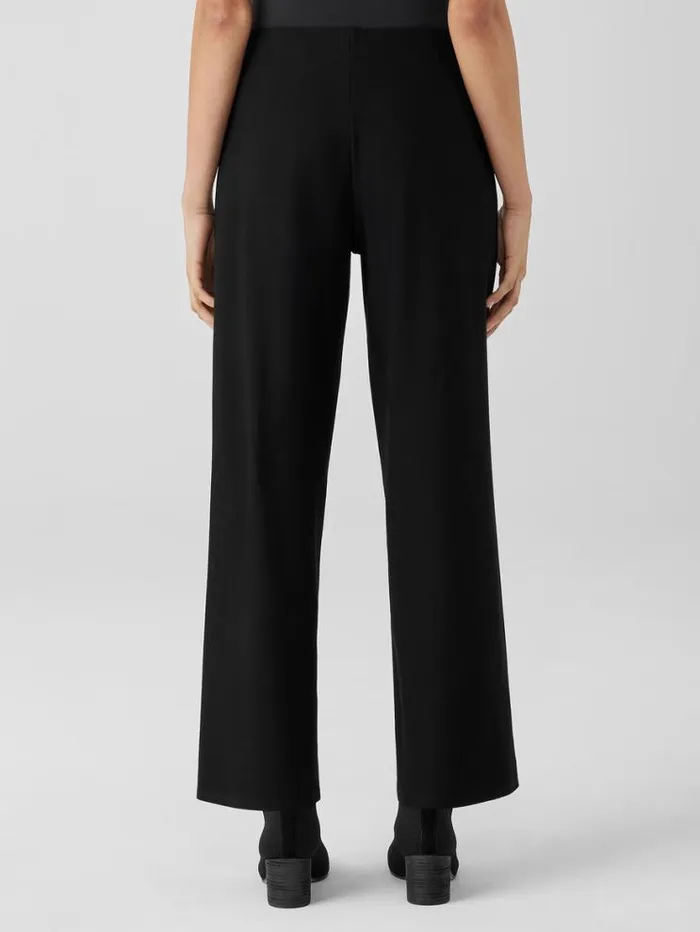 Eileen Fisher Petite Washable Stretch Crepe WideLeg Pant Black 8211 Shop