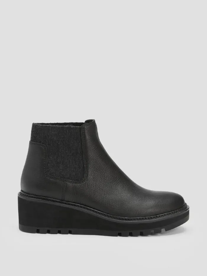 Eileen Fisher Shoes Chelsea Wedge Washed Leather Bootie Black 8211 Shop