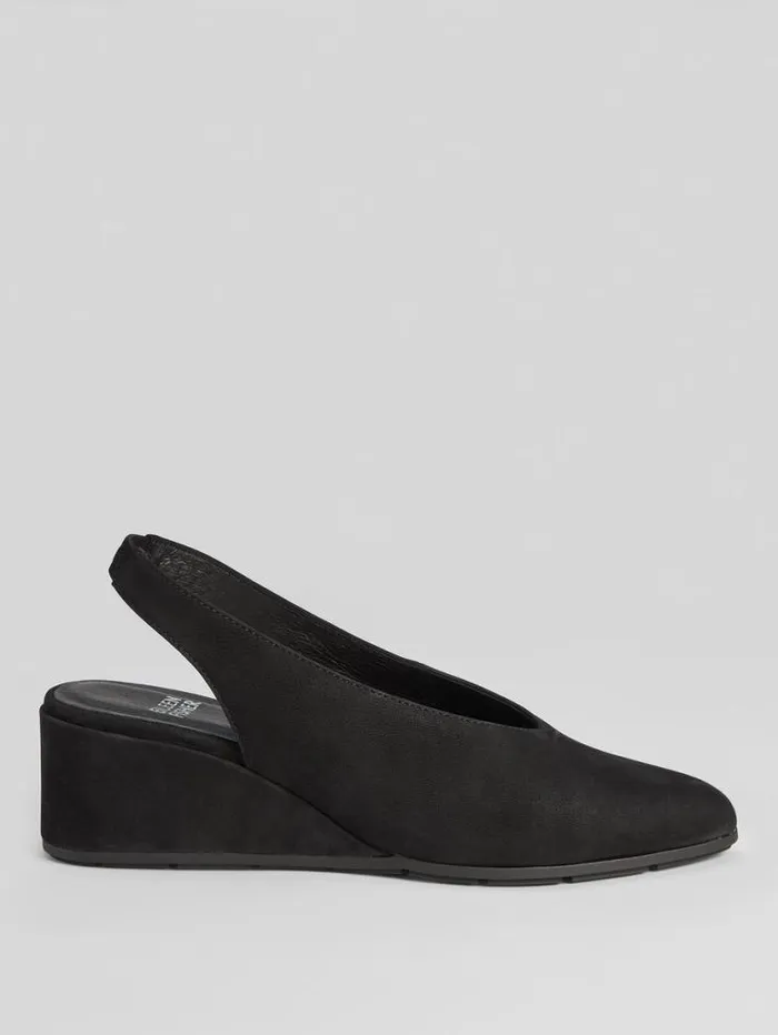 Eileen Fisher Shoes Devi Tumbled Nubuck LeatherSlingback Black 8211 Shop