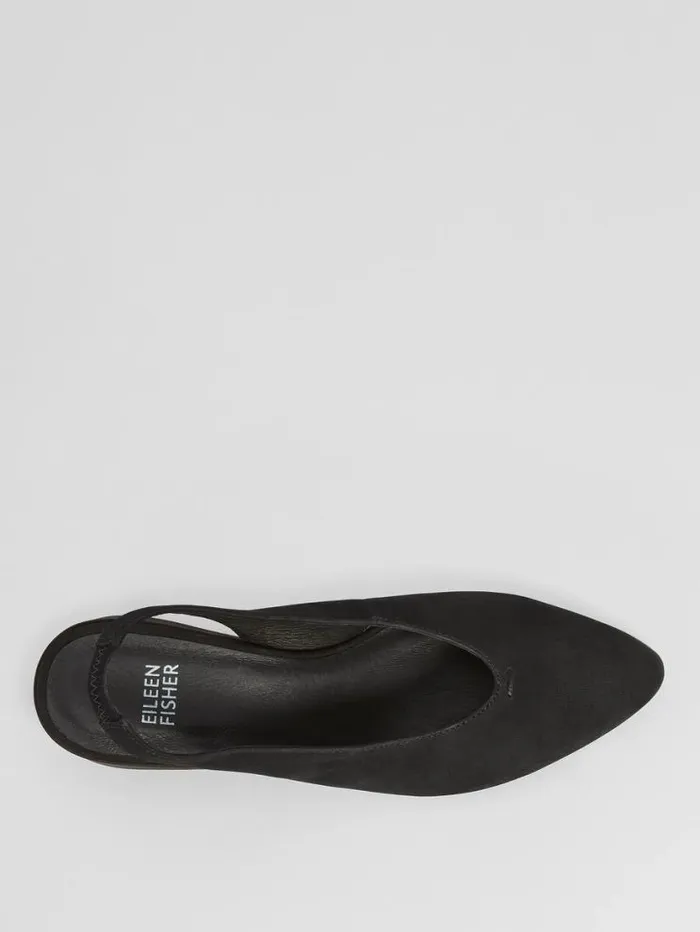 Eileen Fisher Shoes Devi Tumbled Nubuck LeatherSlingback Black 8211 Shop