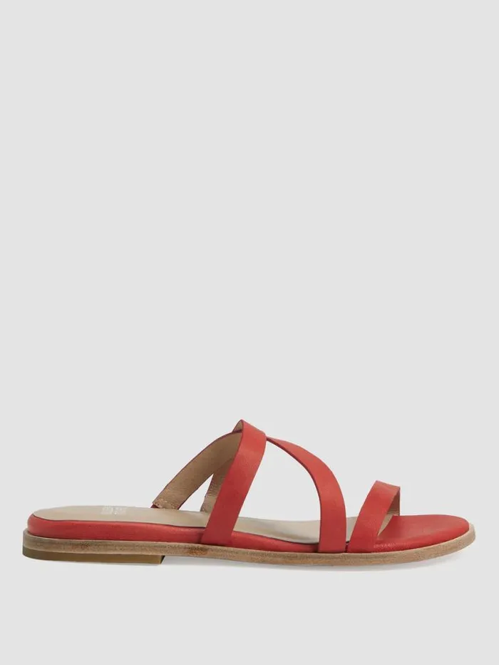 Eileen Fisher Shoes Kira Tumbled Leather Sandal Flame 8211 Shop