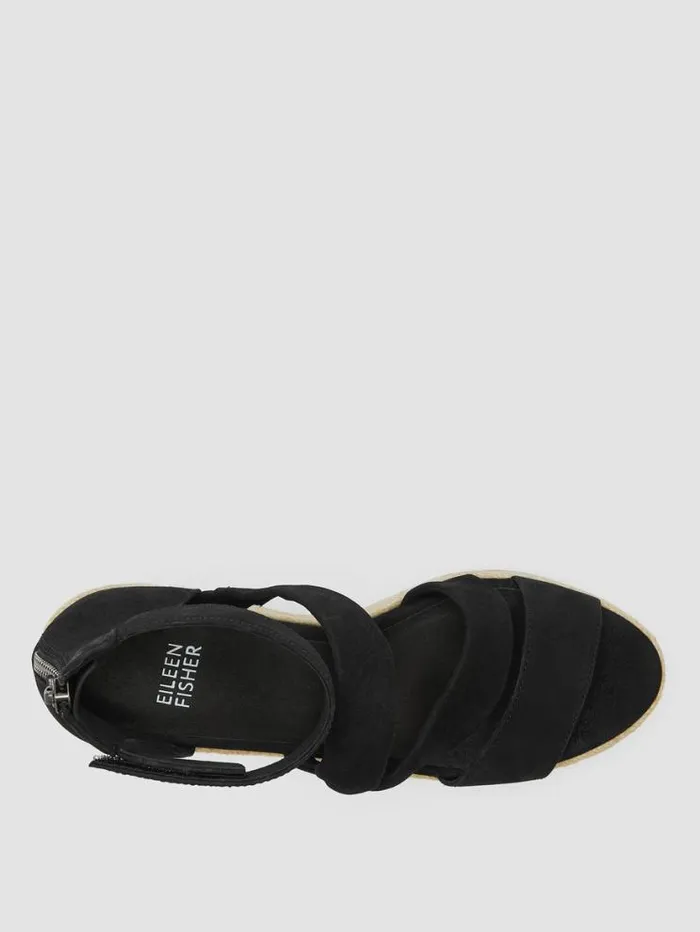 Eileen Fisher Shoes Wisp Tumbled Nubuck Espadrille Black 8211 Shop