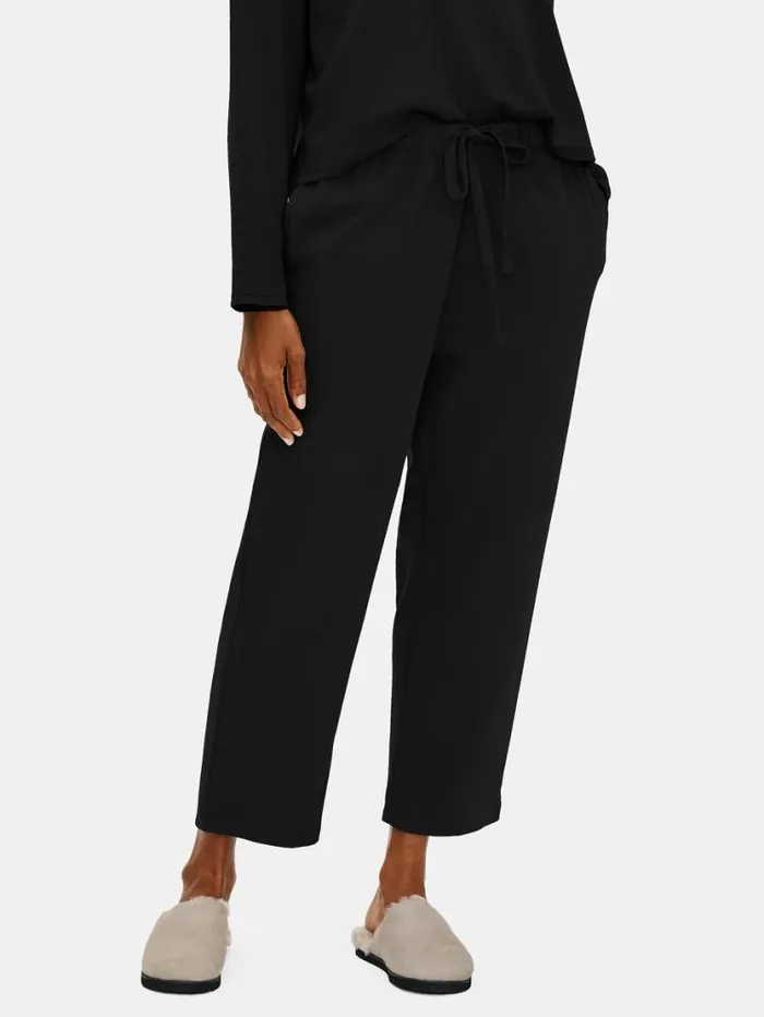 Eileen Fisher Sleepwear Organic Cotton Interlock Slouchy Sleep Pant Black 8211 Shop