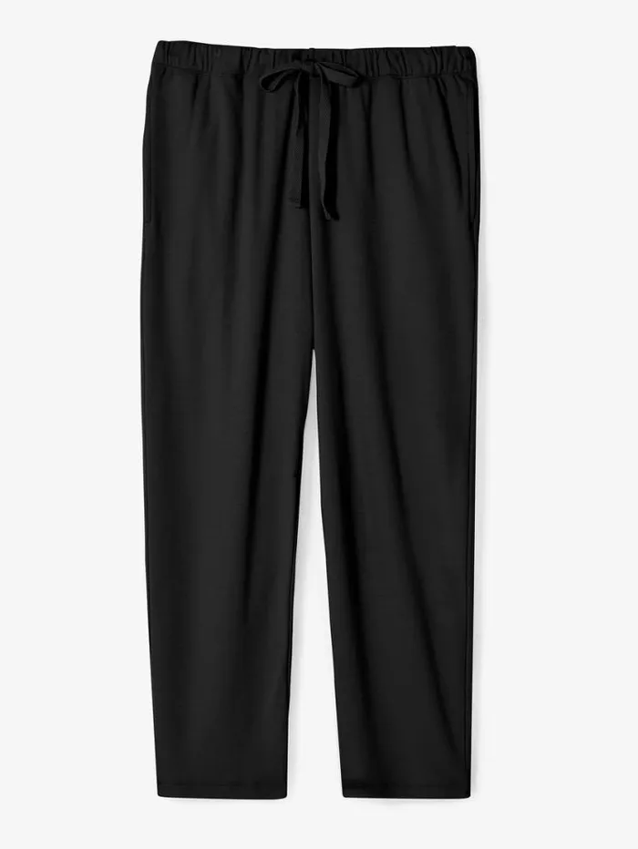 Eileen Fisher Sleepwear Organic Cotton Interlock Slouchy Sleep Pant Black 8211 Shop