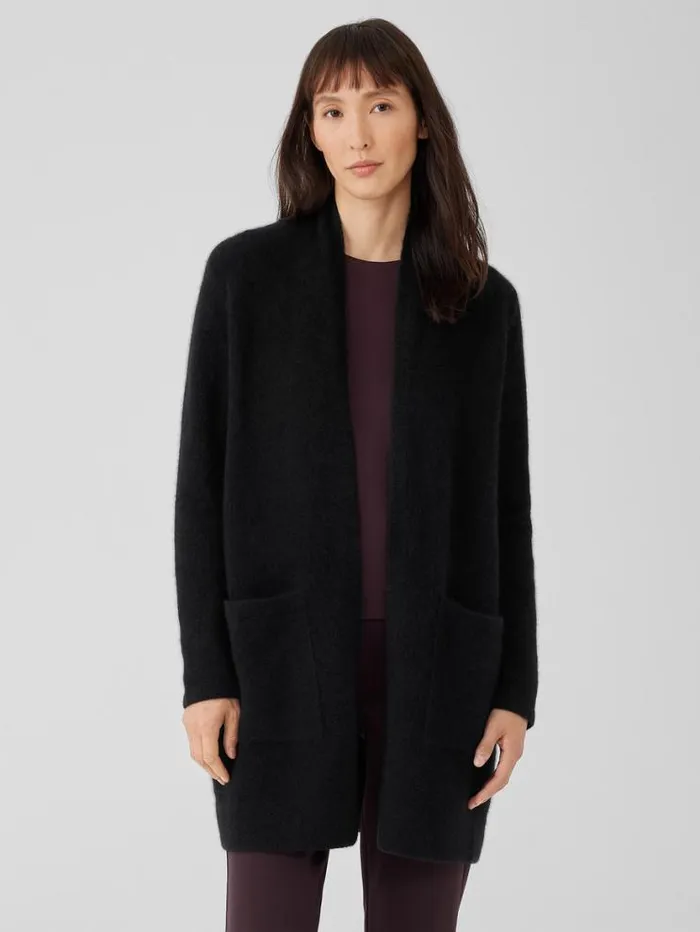 Eileen Fisher Sweaters and Cardigans Cashmere Silk Bliss Long Cardigan Black 8211 Shop