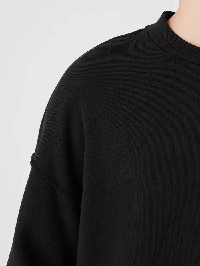 Eileen Fisher Tops and Tees Organic Cotton French Terry BoxTop Black 8211 Shop