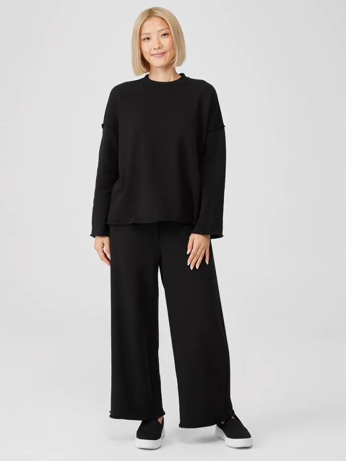 Eileen Fisher Tops and Tees Organic Cotton French Terry BoxTop Black 8211 Shop