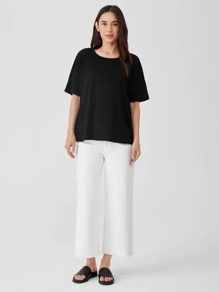 Eileen Fisher Tops and Tees Organic Cotton Slub Crew Neck Tee Black 8211 Shop