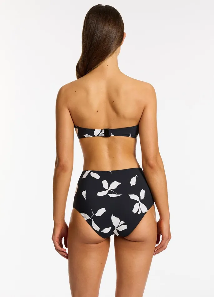 Elora Bloom Moulded Bandeau Bikini Top Black Women JETS Australia Bandeau Bikini Tops