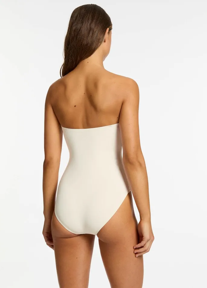 Elora Infinity Bandeau One Piece Cream Women JETS Australia Bandeau One Piece