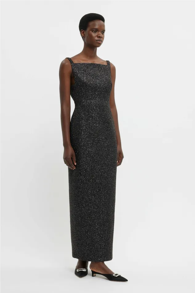 Emilia Wickstead Dresses Women Karolyn Dress In Black Disco Tweed Emilia Wickstead Dresses Women Karolyn Dress In Black Disco Tweed
