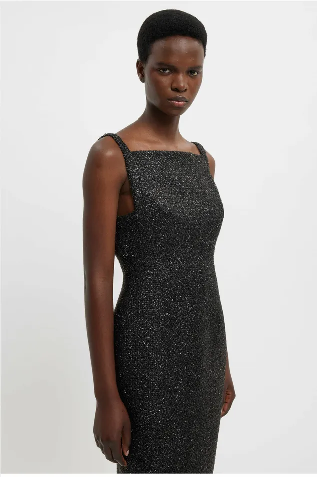 Emilia Wickstead Dresses Women Karolyn Dress In Black Disco Tweed Emilia Wickstead Dresses Women Karolyn Dress In Black Disco Tweed