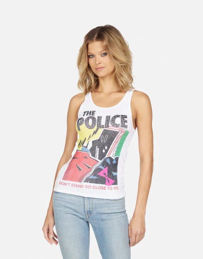 Esmerelda The Police Don039t Stand White Women039s Lauren Moshi Tanks