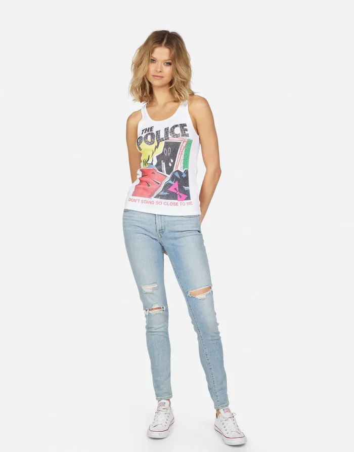 Esmerelda The Police Don039t Stand White Women039s Lauren Moshi Tanks