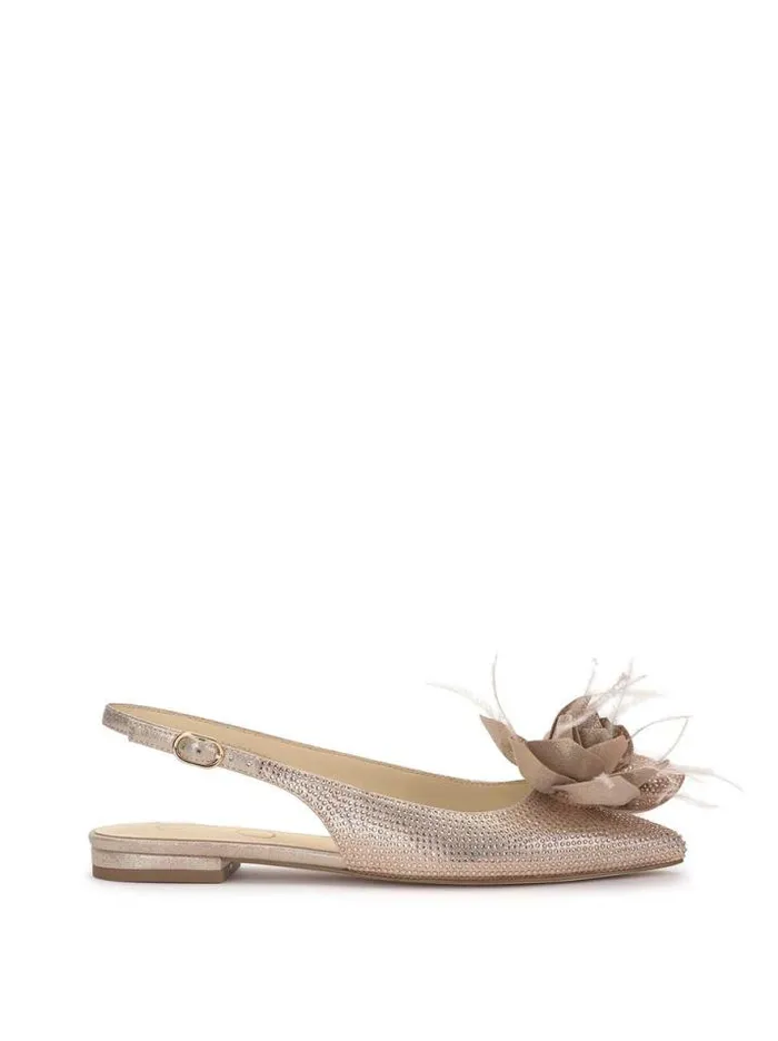 Flats Shoes Jessica Simpson Evito Sling Back Ballet Flat In Champagne