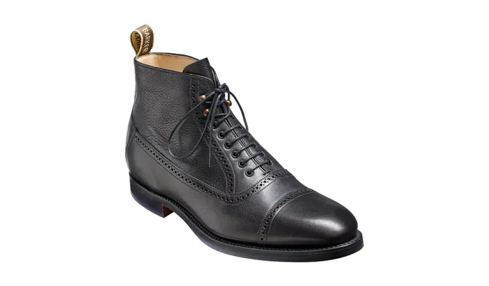 Foley 8211 Black Soft Grain Men Barker Shoes Mens Boots