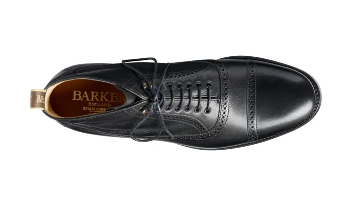 Foley 8211 Black Soft Grain Men Barker Shoes Mens Boots