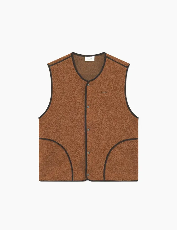 Fort Jackets TULIP SHERPA FLEECE VEST Brown 8211 Men