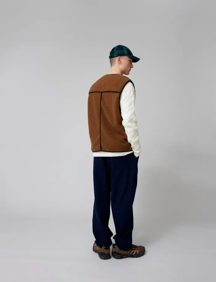 Fort Jackets TULIP SHERPA FLEECE VEST Brown 8211 Men Fort Jackets TULIP SHERPA FLEECE VEST Brown 8211 Men