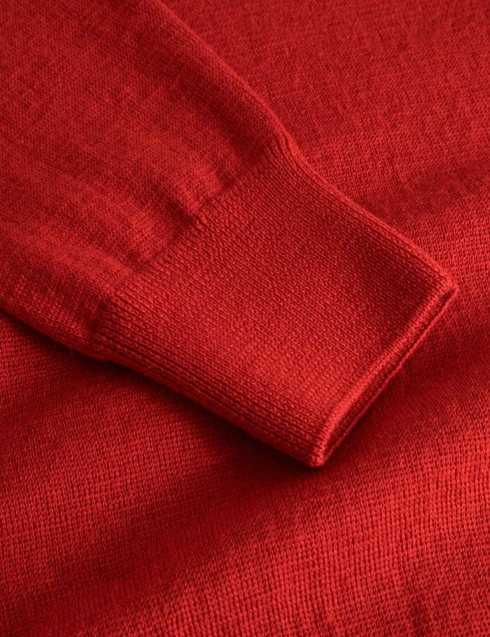 Fort Knitwear BASE MERINO POLO KNIT Red 8211 Men Fort Knitwear BASE MERINO POLO KNIT Red 8211 Men