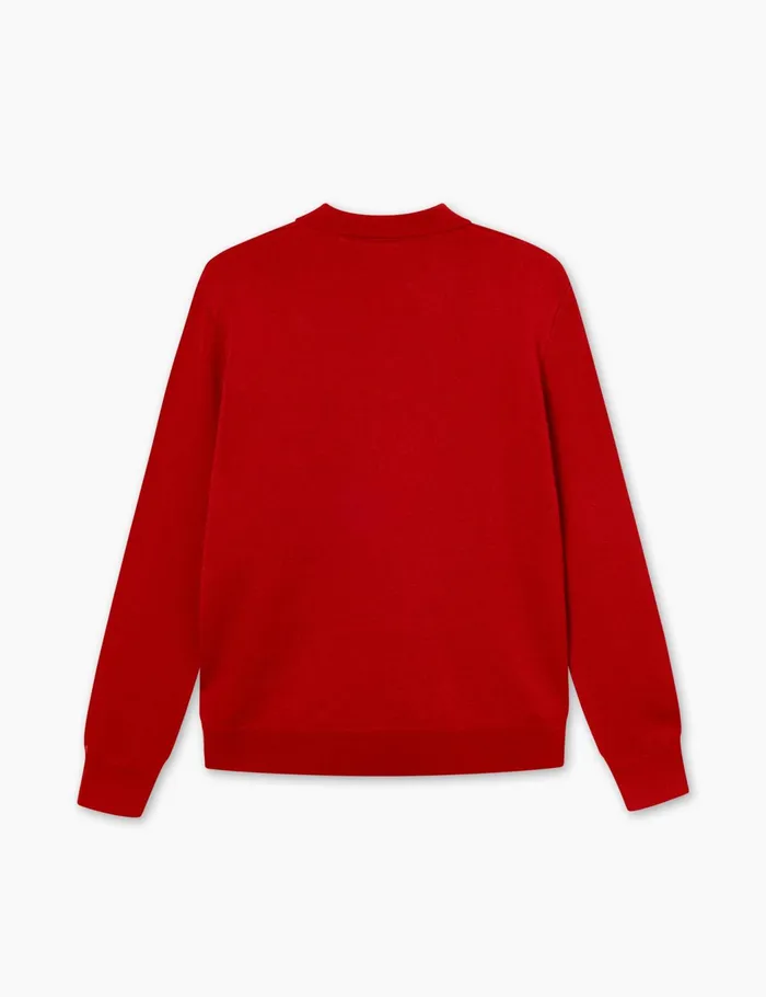 Fort Knitwear BASE MERINO POLO KNIT Red 8211 Men Fort Knitwear BASE MERINO POLO KNIT Red 8211 Men
