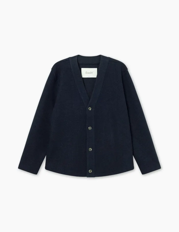 Fort Overshirts HILL WOOL CARDIGAN Navy 8211 Men