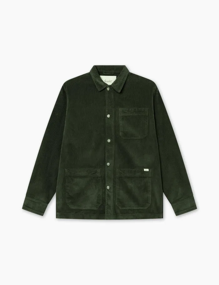 Fort Overshirts ROWAN OVERSHIRT Dark Moss Corduroy 8211 Men