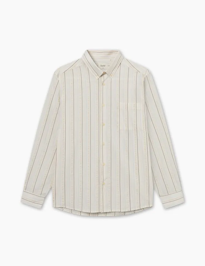 Fort Shirts CAMP SEERSUCKER SHIRT Cloud Stripe 8211 Men
