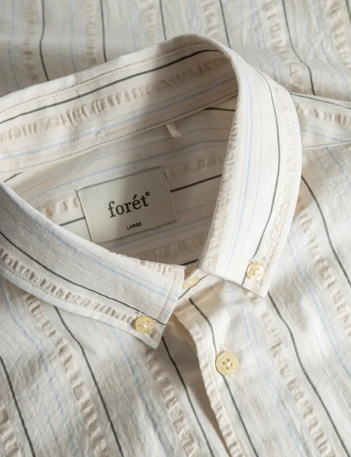 Fort Shirts CAMP SEERSUCKER SHIRT Cloud Stripe 8211 Men Fort Shirts CAMP SEERSUCKER SHIRT Cloud Stripe 8211 Men