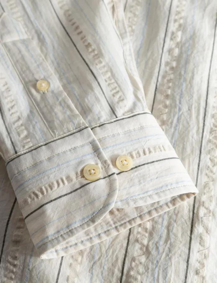 Fort Shirts CAMP SEERSUCKER SHIRT Cloud Stripe 8211 Men Fort Shirts CAMP SEERSUCKER SHIRT Cloud Stripe 8211 Men